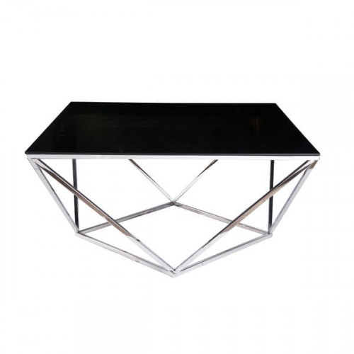 стол журнальный geometry серебро, чёрный в Нижневартовске
