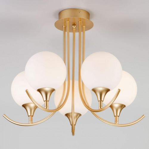 потолочная люстра eurosvet moon 70101/5 золото в Нижневартовске