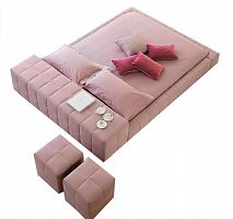 кровать двуспальная 180х200 розовая squaring isola alta в Нижневартовске