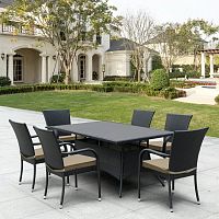 комплект плетеной мебели gopi черный на 6 персон в Нижневартовске