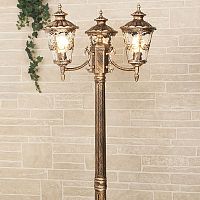 садово-парковый светильник elektrostandard diadema f/3 glyf-8046f/3 черное золото 4690389056949 в Нижневартовске