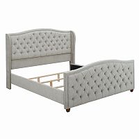 кровать двуспальная 160х200 серая из велюра marcella в Нижневартовске