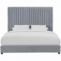 кровать двуспальная 180х200 серый велюр mora в Нижневартовске