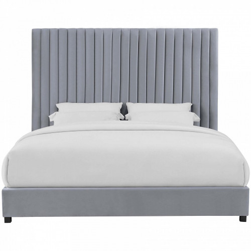 кровать двуспальная 180х200 серый велюр mora в Нижневартовске