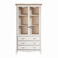 шкаф-витрина leontina для посуды бежевый в Нижневартовске