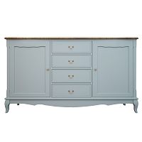 голубой комод leontina с дверками и ящиками голубой в Нижневартовске