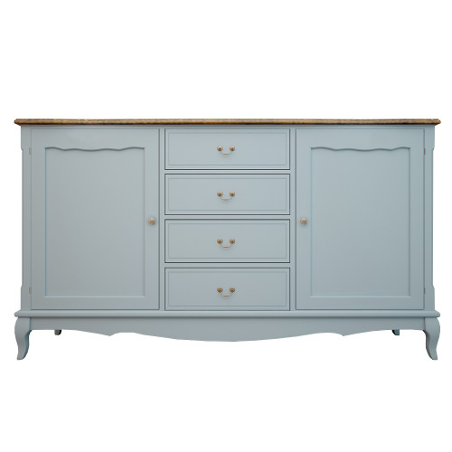 голубой комод leontina с дверками и ящиками голубой в Нижневартовске