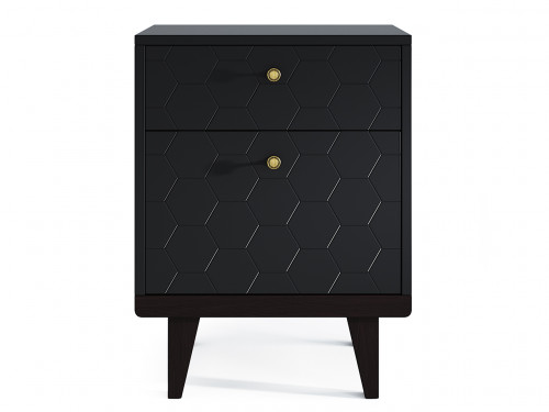 прикроватная тумба thimon м2 с 2 ящиками чёрная в Нижневартовске