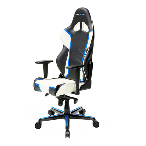 кресло геймерское dxracer racing черно-бело-синее в Нижневартовске