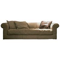 диван alfred трехместный велюр прямой коричневый в Нижневартовске