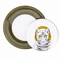 комплект тарелок кот в наушниках в Нижневартовске