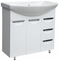 тумба афина 80 doratiz 9912.500, напольная, белая, под умывальник балтика 80 в Нижневартовске