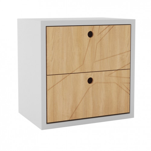 прикроватная тумба лория дуб и белый в Нижневартовске