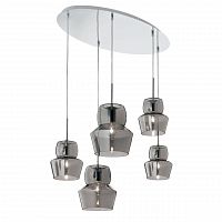 люстра дизайнерская nervous серая, хром в Нижневартовске