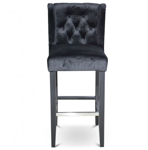 стул барный велюр черный 47х55х107 в Нижневартовске