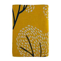 плед вязаный с принтом сибирский цветок горчичный в Нижневартовске