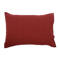 наволочка изо льна бордового цвета essential 50х70 в Нижневартовске