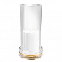 подсвечник стеклянный с золотым ободком henderson от eichholtz, 30 см в Нижневартовске