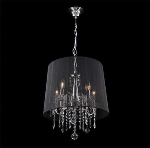 подвесная люстра eurosvet 2045/5 хром/черный в Нижневартовске