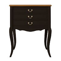 тумба leontina black на 3 ящика черная в Нижневартовске