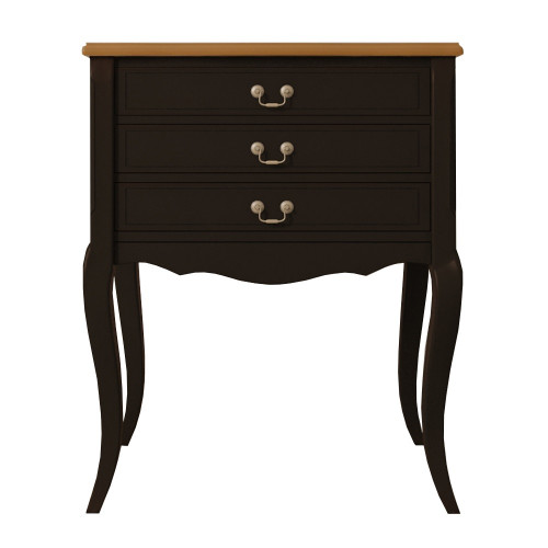 тумба leontina black на 3 ящика черная в Нижневартовске