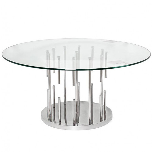 стол журнальный grozdi прозрачный, хром в Нижневартовске
