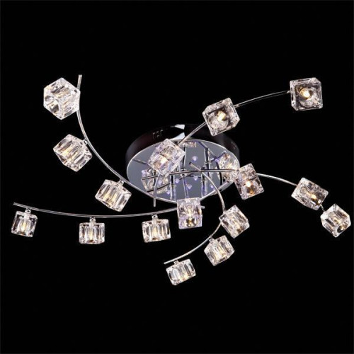 потолочная люстра eurosvet 4976/16 хром/синий+красный+фиолетовый в Нижневартовске