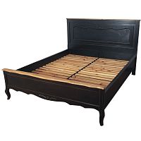 кровать деревянная двуспальная 180х200 черная voik в Нижневартовске