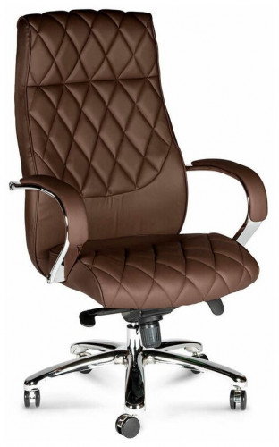 кресло для руководителя norden chairs бонд, обивка: искусственная кожа, цвет: экокожа темно-коричневая в Нижневартовске