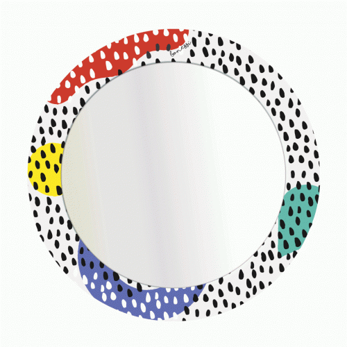 зеркало круглое с принтом дождь drops в Нижневартовске