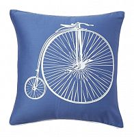 подушка с ретро-велосипедом retro bicycle blue в Нижневартовске