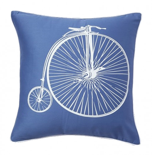 подушка с ретро-велосипедом retro bicycle blue в Нижневартовске