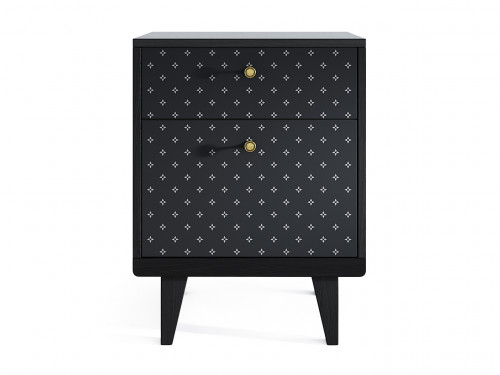 прикроватная тумба thimonс рискнком чёрная в Нижневартовске