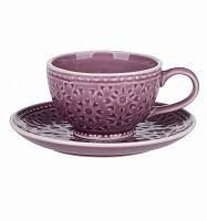чашка с блюдцем лиловая калейдоскоп в Нижневартовске