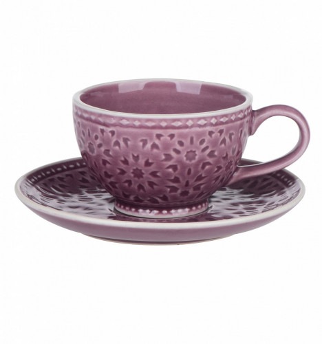 чашка с блюдцем лиловая калейдоскоп в Нижневартовске