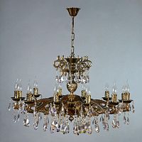 подвесная люстра ambiente leon 2128/12 pb tear drop бронза в Нижневартовске