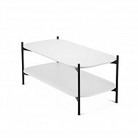 стол кофейный lindholm длина 107 белый, черный в Нижневартовске