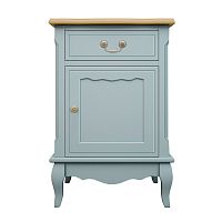 голубая прикроватная тумба leontina (ящик с дверцой) голубой в Нижневартовске