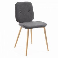 stem стул металлическая деревянная ткань эффекта темно-серый cc0279j15 от la forma (ex julia grup) в Нижневартовске