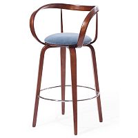 стул барный apriori каркас: берёза - тон орех, обивка: ткань гранд каньон синяя в Нижневартовске