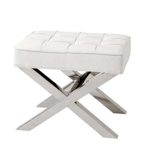 табуретка beekman place от eichholtz белый, хром в Нижневартовске