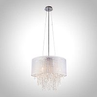 подвесная люстра eurosvet grace 10070/5 хром/белый strotskis в Нижневартовске