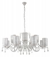 подвесная люстра crystal lux elisa white sp12 белая в Нижневартовске