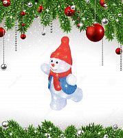 фигурка светодиодная «снеговик-2» 34x22см (11030) uld-m2234-040/sta в Нижневартовске