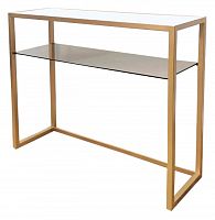 консоль с мраморной столешницей и стеклянной полкой, золото в Нижневартовске