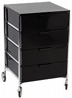 тумба на колесиках mobil 4 ящика черная в Нижневартовске