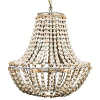люстра «галатея» с бусинами из древесины на джутовой веревке в Нижневартовске