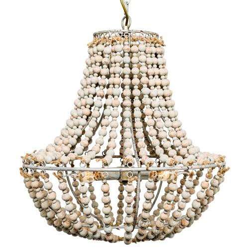 люстра «галатея» с бусинами из древесины на джутовой веревке в Нижневартовске