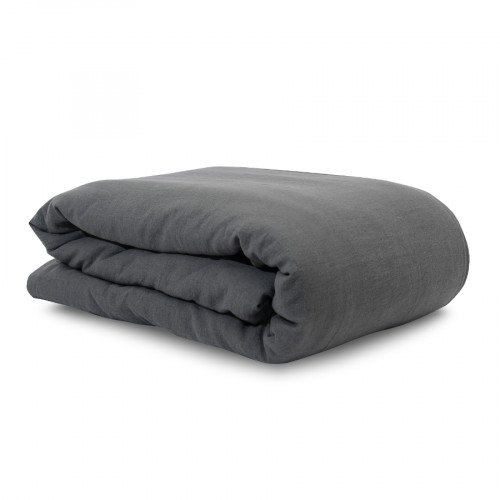 пододеяльник изо льна темно-серого цвета essential 150х200 в Нижневартовске