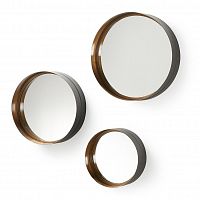 комплект зеркал металлических черно-золотой wilson от la forma (ex julia grup), 3 штуки в Нижневартовске